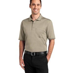 Men's CornerStone Tan  Khaki Short sleeves Snag Proof Tactical Polo Size L